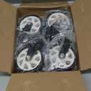 HOLKIE Caster Wheels 5 inch with No Brake Stem Casters, 3/8" -16 x 1 (Stem Diameter 3/8", Stem Length 1") Threaded Swivel Casters Set of 4 Heavy Duty Castors Black
