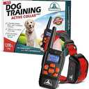 Pet Union PT0Z1 Premium Training Shock Collar for Dogs with Remote - Fully Waterproof, 4 Adjustable Training Modes - Shock, Vibration, Beep - Up to 1200ft Range (Red)