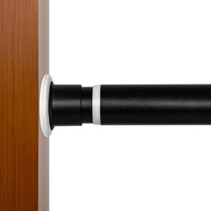 Tension Curtain Rod 122 to 157 Inches (10.2 to 13 ft), 1.26" Diameter Spring Adjustable Curtains Rods Long Large Pole for Windows Door Bathroom Patio Outdoor No Drilling, Black