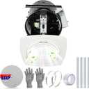 505 High Airflow 8 Inch Bathroom Exhaust Fan Powerful 200 CFM Vertical Discharge Bathroom Ceiling & Kitchen Exhaust Fan for Strong Home Ventilation, Kitchen, Attic and Garage