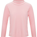 Arshiner Long Sleeve T-Shirt for Girls Plain Crew Top Basic Stretch Tee Slim Casual Thermal Sweatshirt Kids Clothes 5-12 Years