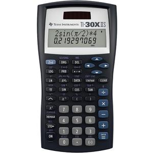 Texas Instruments TI-30XIIS Scientific Calculator, Black with Blue Accents (30XIIS/TBL/1L1/BK)