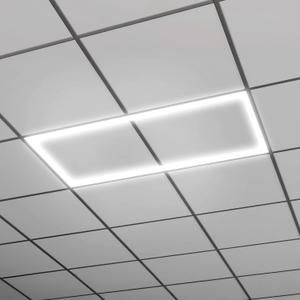 Metalux 2x4 LED Ceiling Grid Light w/CCT & Lumen Select, Remote Driver, 2 Mounting Options - 24SFS-L3C4-UNV