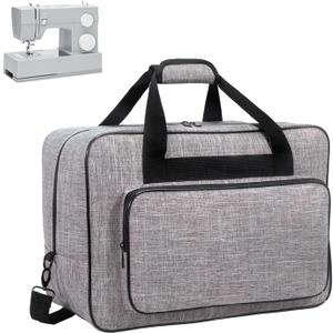 Sewing Machine Carrying Case Sewing Machine Carrying Case Tote Bag Universal Tote Storage Bag with Pockets and Handles, Suitable for Most Standard Singer, Janome (GREY)
