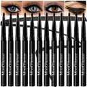 New 12 Pcs Black Eyeliner Pencil Gel Eyeliner Pen with Retractable and Waterproof Eye Liner for Bold and Defined Eye LinerBlack