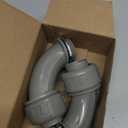 Conduit Connectors, 1-1/4 Inch Liquid Tight Connector NPT Non-Metallic for PVC Electrical Flexible Conduit Fittings, 90 Degree, UL Listed for Home Outdoor Tubes Tools, Grey (2-Pack)