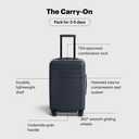 Away Carry-On Luggage, Lightweight Hardside Suitcase with Spinner Wheels, 22 Inch Airline Approved, TSA Lock, Navy Blue, Standard