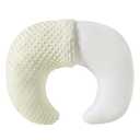 Extra Large Nursing Pillow and Positioner, Breastfeeding, Bottle Feeding, Baby Sitting Support with Soft Minky Cover, Tummy Time Support for Baby Boys and Girls (Cream Yellow, 23.6" x 19.7" x 7.5")