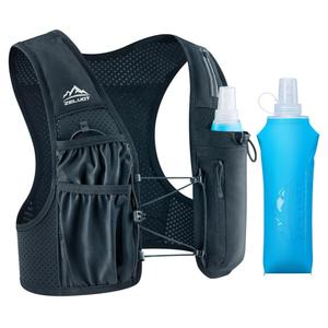 Zelvot Running Vest for Women Men, USA Original Patent, Adjustable Chest Straps Running Hydration Vest with 500ml Soft Flask, Lightweight Reflective Hydration Backpack for Marathon size M/L