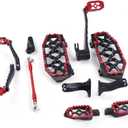 Road King Street Glide Floorboards MX Foot Boards for Harley Touring CVO Brake Shifter Levers 2014-2024 (Red+Black)