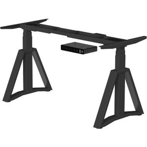 Fromann Standing Desk Frame Dual Motors 3 Stages Electric Height Adjustable Sitting Stand Up Desk Base Legs Only (Black)
