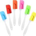 6 PCS Mini Silicone Spatula, Multicolor Small Spatula Silicone, Heat-Resistant Mini Rubber Spatulas Set Kitchen Tools for Baking, Cooking, Mixing