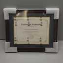 GraduationMall 8.5x11 Diploma Frame with Black over Gold Mat or Display 11x14 Document without Mat, UV Protection Acrylic, Mahogany with Gold Beads