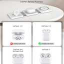 Charging Station for Apple Multiple Devices - 3 in 1 Foldable Magnetic Wireless Charger Dock - Travel Charging Pad for iPhone 17 16 15 14 13 12 Pro Max Plus Watch & Airpods