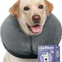 Loflaze Soft Inflatable Dog Cone Collar Alternative After Surgery - Dog Neck Donut E Collar for  Dogs Cats Post Surgery - Recovery Collar to Stop Licking - Grey, XXL 