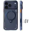 TORRAS Ostand Q3 Air for iPhone 17 Pro Case 6.3'' with Stronger Magnetic Stand, Fit for Magsafe, Airbags Miltary Protection, Camera Control for iPhone 17 Pro Case, Shockproof & Stylish, Midnight Blue