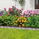 Landscape Edging Faux Stone Garden Edging Border,17FT x 2.75 in Tall Decorative Stone-Look Garden Border for Flower Bed Edging,Lawn,Landscaped Yard,Trees and Gardens,with Anchoring Spikes,Gray