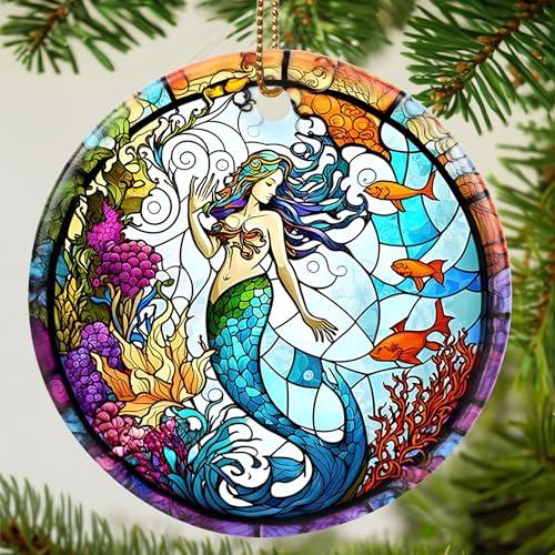 Dodosky Mermaid Christmas Tree Ornament - Keepsake Gift for Mermaid and Animal Lovers