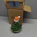 NFL Cleveland Browns Ceramic Christmas Trees That Light Up | 8" LED Vintage Christmas Tree | Officially Licensed Team Logo | Tabletop Decorations for Home