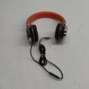 Kids Headphones, Headphones Wired with Microphone and Volume Control Folding Stereo Corded On-Ear 3.5mm Headset for Boys Girl Cellphones Tablets Chromebook Laptop Computer (Black/Orange) (Medium)