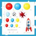 100pcs Hawaii Balloons Garland Arch Kit with Balloons for Birthday Decorations,Party Supplies for boys Girls (Rocket)