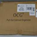 OCG Pull Out Cabinet Organizer (14.75" W x 17" D), Pull out Drawers, Cabinet Pull Out Shelves for Base Cabinet Organization in Kitchen Bathroom Pantry, Bottom Mount, Chrome Finish (14.75W17D)