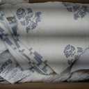 Martha Stewart - King Quilt Set, 100% Cotton Reversible Bedding Set, Incredibly Soft Feel for Year Round Comfort, 3 Piece Bed Set with Matching Pillowcases (Flower Block Print Blue)