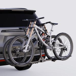 Bike Racks for Ebikes,Fat Tire Bike Rack for Tow Hitch 2-Bike 160 lbs Capacity,Hitch Bike Rack for Heavy E Bike, Wobble Free Smart Tilting Folding Bicycle Car Racks for Standard, 2 inch Receiver