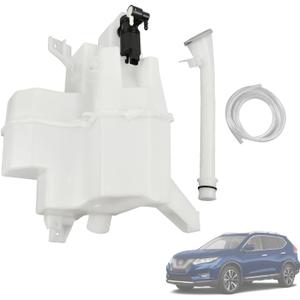 Windshield Washer Reservoir Tank 28910-6FL0A Compatible with Nissan Rogue 2017-2020 Windshield Washer Fluid Reservoir Tank Bottle w/Inlet Cap Water Pump Replace 289106FP0A, NI1288184