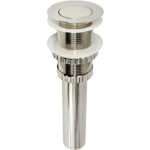 Kingston Brass EV8416 Coronet Push Pop-Up Bathroom Sink Drain Without Overflow, Polished Nickel 8.44 x 2.44 x 2.44