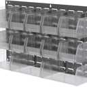 Akro-Mils 30230 AkroBins Plastic Storage Bins, Space-Saving Stackable Bins for Garage, Pantry, Craft Organization, 11" x 5" x 5", Clear, 12-Pack