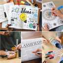 Aodaer 72 Pack Permanent Markers 0.5mm Ultra Fine Point Markers, Waterproof Colored Pens, Quick-drying, Smooth Writing Markers for Home Office School Supplies, Works on Wood, Plastic, Metal