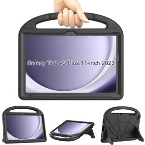 Kids Case for Samsung Galaxy Tab A9 Plus Case 2023 ReleaseLainergie Lightweight Shockproof Kids Friendly Cover with Handle Stand for Samsung Tab A9 Plus 2023, Black