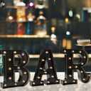 Black Bar Sign, Marquee Light Up Letters LED Marquee Number Lights Sign for Night Light Home Bar Christmas Lamp Birthday Party Wedding Decoration-BAR
