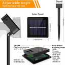 YEGUO 4 Pack White Solar Fairy Lights, Each 33ft 100 LED Christmas Lights Outdoor Waterproof, 8 Modes Sliver Wire Solar String Lights