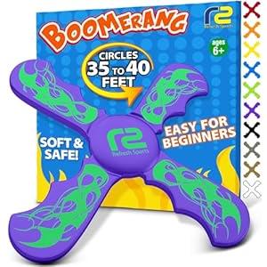 Fun Boomerang - Kids Outdoor Flying Disc Game - Soft & Easy to Use - Birthday Gifts for Boys & Girls All Ages - Best Boy Gifts for 6 7 8 9 10 Year Old Boys + 2025 Top Toys for Age 8-12 Boy Gift Ideas 
