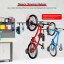 Bike Storage Rack Wall Mount,Swivel Vertical Mountain Road Bike Rack Hanger For Garage Indoor Use,Heavy Duty Metal Bicycle Storage Rack Holder Space Saving W/Extendable Storage Hook,Holds Up to 77lbs
