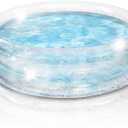 ArtCreativity Sparkly Inflatable Kiddie Pool for Kids 34"x10" - 3 Levels - Transparent Blow Up Baby Pool with Silver Glitter, Easy to Inflate Small Toddler Pools for Outdoor