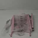 Clothes Rack - Clothing Rack with Storage Mesh Shelf & Casters, Heavy-Duty Metal Clothing Rack for Hanging Clothes, Dresses, Coats, Large Load Capacity, Easy Assembly, Pink, 28.0"x14.0"x59.0"