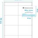 MaxGear 240 Name Badge Inserts Badge Labels, 3" x 4" Printable Name Tags Insert, Personalized Insert Badges Refill, Custom Card Paper Compatible with Laser/Inkjet Printer, Office, White