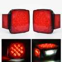 Nilight 2PCS Square LED Trailer Light Low Profile Submersible IP68 Stop Turn Tail Side Marker License Lamp for 12V Utility Boat Camper RV Trucks Marine Snowmobile