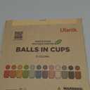 Ulanik Large Balls in Cups Toddler Montessori Toys for 1 Year Old + Kids, Preschool Wooden Matching Games for Learning Color Sorting and Counting - 12 Balls