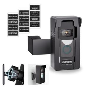 Anti-Theft Doorbell Mount with Ring: 360 Adjustable Angle Wireless Camera Holder No Drill for Apartment Door - 2025 Video Wired Mounting Bracket for Brick Concrete Wall Renter Friendly Home House