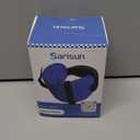 Travel Pillows for Airplanes, Airplane Pillow for Long Flight, Airplane Head Strap with Sleep Eye Mask, 360 Support Headrest for Car Trip, Travel Essentials Stop Bobblehead, Mottled Blue