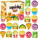 24 Pcs Food Slow Squishy Toys Soft Stress Relief Fidgets Toys for Kids Boys Girls Goodie Bag Christmas Stocking Stuffers Party Favors Treasure Box Classroom Prizes Carnival Gifts