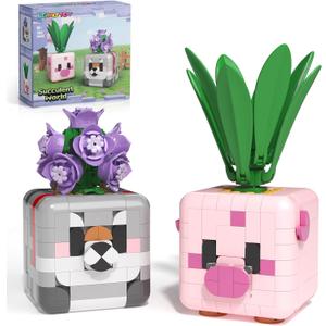 Botanicals Flowers Plants Building Blocks Toys for Kids - Teens Boys Girls, Adult Desk and Room Decor Displays - Christmas Stocking Stuffers and Birthday Gifts