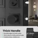 Black Door Knobs with Deadbolt, Heavy Duty Front Door Knob and Deadbolt Set, Exterior Door Knob with Single Cylinder Deadbolt Lock Set (1 Pack)