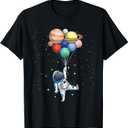 Space Themed for Men Women Outer Space Moon Galaxy Astronaut T-Shirt M