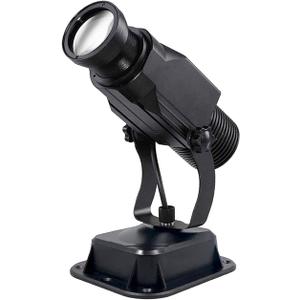 LED Logo GOBO Projector with DJ Effect Light Including Free Custom Glass GOBO to Project Image for Hotel Company Store Wedding Advertising Indoor Use (Black)