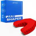 Double Chin Reducer Jaw Exerciser - Jawline Sculptor and Face Slimmer for Women and Men - Encourages Jaw Movement and Aids in Natural Jaw Function - Ideal for Mewing Practice, Red